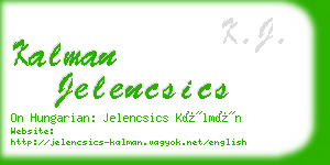 kalman jelencsics business card